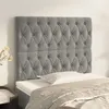Image de vidaXL Têtes de lit 2 pcs Gris clair 90x7x78/88 cm Velours