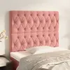 Image de vidaXL Têtes de lit 2 pcs Rose 100x7x78/88 cm Velours