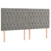 Image de vidaXL TÃªtes de lit 4 pcs Gris clair 100x7x78/88 cm Velours