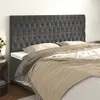 Image de vidaXL Têtes de lit 4 pcs Gris foncé 100x7x78/88 cm Velours