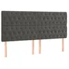 Image de vidaXL TÃªtes de lit 4 pcs Gris foncÃ© 100x7x78/88 cm Velours