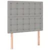 Image de vidaXL TÃªtes de lit 2 pcs Gris clair 80x5x78/88 cm Tissu
