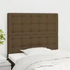 Image de vidaXL Têtes de lit 2 pcs Marron Foncé 80x5x78/88 cm Tissu