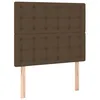 Image de vidaXL TÃªtes de lit 2 pcs Marron FoncÃ© 80x5x78/88 cm Tissu