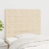 Image de vidaXL TÃªtes de lit 2 pcs CrÃ¨me 80x5x78/88 cm Tissu