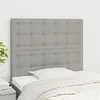 Image de vidaXL Têtes de lit 2 pcs Gris clair 90x5x78/88 cm Tissu
