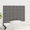 Image de vidaXL Têtes de lit 2 pcs Gris foncé 90x5x78/88 cm Tissu