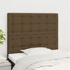 Image de vidaXL Têtes de lit 2 pcs Marron Foncé 90x5x78/88 cm Tissu