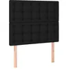 Image de vidaXL TÃªtes de lit 2 pcs Noir 100x5x78/88 cm Tissu