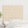 Image de vidaXL Têtes de lit 2 pcs Crème 100x5x78/88 cm Tissu