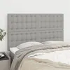 Image de vidaXL Têtes de lit 4 pcs Gris clair 72x5x78/88 cm Tissu