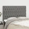 Image de vidaXL Têtes de lit 4 pcs Gris foncé 72x5x78/88 cm Tissu3116765