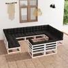 Image de vidaXL TÃªtes de lit 4 pcs Noir 72x5x78/88 cm Tissu