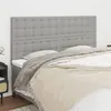 Image de vidaXL Têtes de lit 4 pcs Gris clair 80x5x78/88 cm Tissu