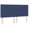 Image de vidaXL TÃªtes de lit 4 pcs Bleu 80x5x78/88 cm Tissu