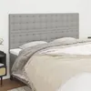 Image de vidaXL Têtes de lit 4 pcs Gris clair 90x5x78/88 cm Tissu