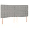 Image de vidaXL TÃªtes de lit 4 pcs Gris clair 90x5x78/88 cm Tissu