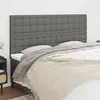 Image de vidaXL Têtes de lit 4 pcs Gris clair 90x5x78/88 cm Tissu