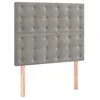Image de vidaXL TÃªtes de lit 2 pcs Gris clair 90x5x78/88 cm Velours