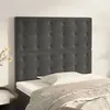 Image de vidaXL Têtes de lit 2 pcs Gris foncé 90x5x78/88 cm Velours