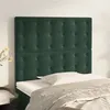 Image de vidaXL Têtes de lit 2 pcs Vert foncé 90x5x78/88 cm Velours