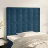 Image de vidaXL Têtes de lit 2 pcs Bleu foncé 90x5x78/88 cm Velours