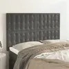 Image de vidaXL Têtes de lit 4 pcs Gris foncé 72x5x78/88 cm Velours