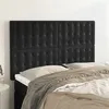 Image de vidaXL Têtes de lit 4 pcs Noir 72x5x78/88 cm Velours