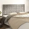 Image de vidaXL Têtes de lit 4 pcs Gris clair 90x5x78/88 cm Velours