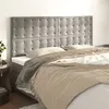 Image de vidaXL Têtes de lit 4 pcs Gris clair 100x5x78/88 cm Velours