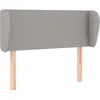 Image de vidaXL Vidaxl Tête De Lit Avec Oreilles Gris Clair 83x23x78/88 Cm Tissu