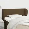 Image de vidaXL Tête de lit avec oreilles Marron Foncé 83x23x78/88 cm Tissu