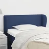 Image de vidaXL Tête de lit avec oreilles Bleu 93x23x78/88 cm Tissu