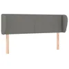Image de vidaXL TÃªte de lit avec oreilles Gris foncÃ© 147x23x78/88 cm Tissu