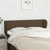 Image de vidaXL Tête de lit avec oreilles Marron foncé 147x23x78/88 cm Tissu