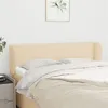 Image de vidaXL Tête de lit avec oreilles Crème 147x23x78/88 cm Tissu
