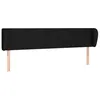 Image de vidaXL TÃªte de lit avec oreilles Noir 163x23x78/88 cm Tissu