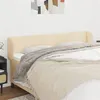 Image de vidaXL Tête de lit avec oreilles Crème 163x23x78/88 cm Tissu3116875