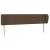 Image de vidaXL TÃªte de lit avec oreilles Marron foncÃ© 183x23x78/88 cm Tissu