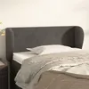 Image de vidaXL Tête de lit avec oreilles Gris foncé 93x23x78/88 cm Velours