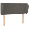 Image de vidaXL TÃªte de lit avec oreilles Gris foncÃ© 93x23x78/88 cm Velours