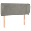 Image de vidaXL TÃªte de lit avec oreilles Gris clair 103x23x78/88 cm Velours