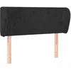 Image de vidaXL TÃªte de lit avec oreilles Noir 103x23x78/88 cm Velours