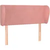 Image de vidaXL Vidaxl Tête De Lit Avec Oreilles Rose 103x23x78/88 Cm Velours