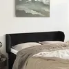 Image de vidaXL Tête de lit avec oreilles Noir 147x23x78/88 cm Velours
