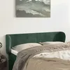 Image de vidaXL Tête de lit avec oreilles Vert foncé 147x23x78/88 cm Velours