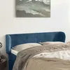 Image de vidaXL Tête de lit avec oreilles Bleu foncé 147x23x78/88 cm Velours