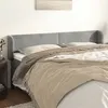 Image de vidaXL Tête de lit avec oreilles Gris clair 163x23x78/88 cm Velours