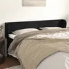 Image de vidaXL Tête de lit avec oreilles Noir 163x23x78/88 cm Velours