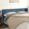 Image de vidaXL Tête de lit avec oreilles Bleu foncé 163x23x78/88 cm Velours